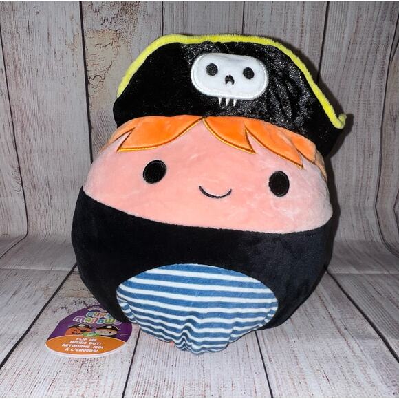 2021 Halloween Squishmallow 12” Flip A Mallow Paxton Pumpkin Emily Black Bat NWT - Picture 5 of 7